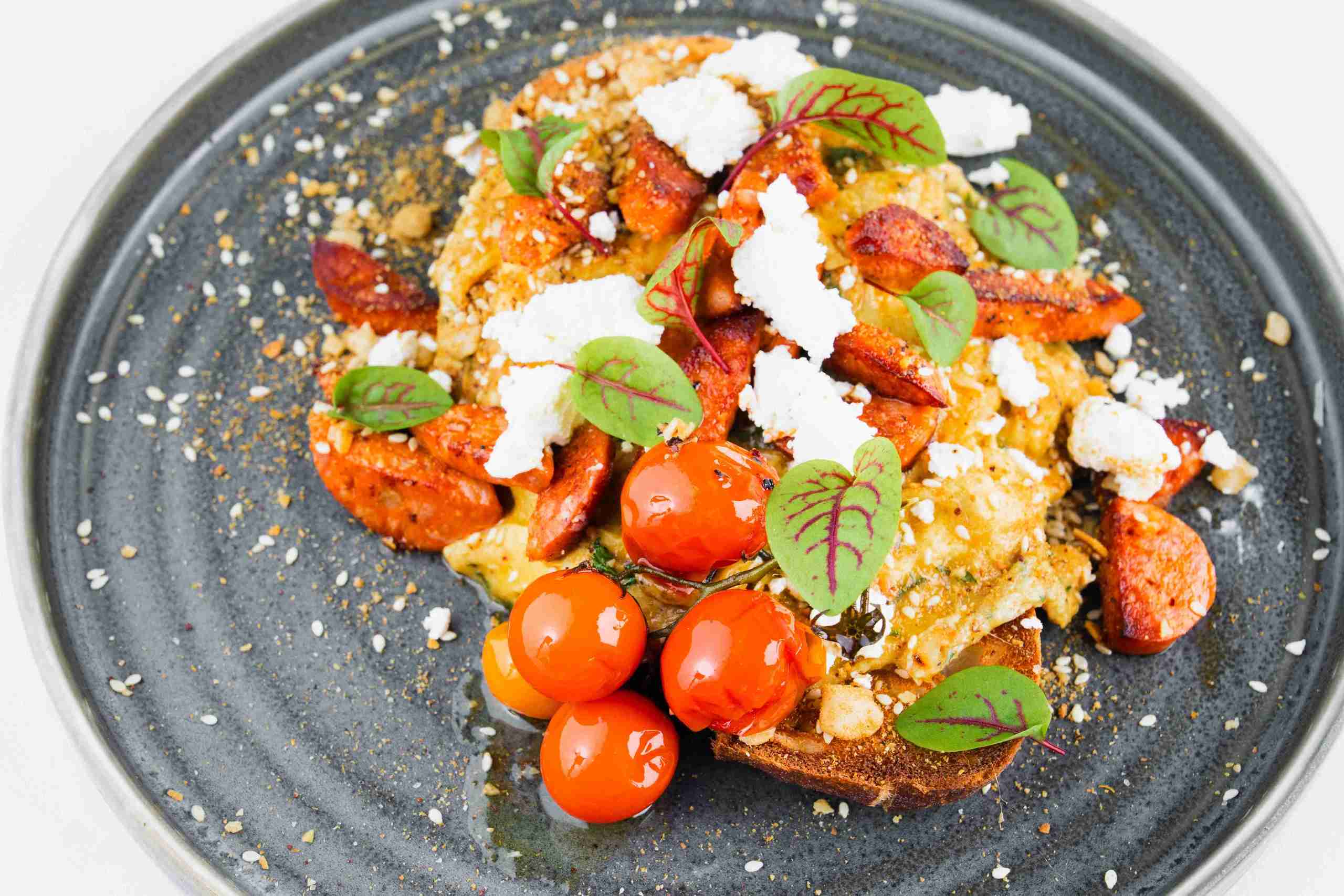 Dukkah and Feta Scrambled Eggs